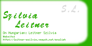 szilvia leitner business card